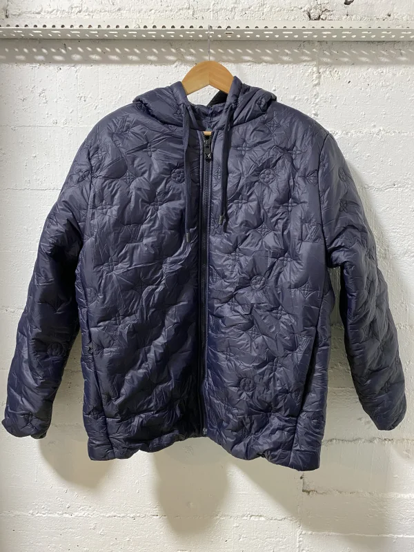 Louis Vuitton Hoodie Blouson Jacket Navy Blue | MASSIMOLUXURYOUTLET