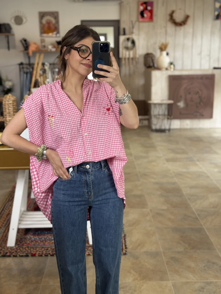 Chemise MARINA rose | Les bohemiennes Le Bouscat