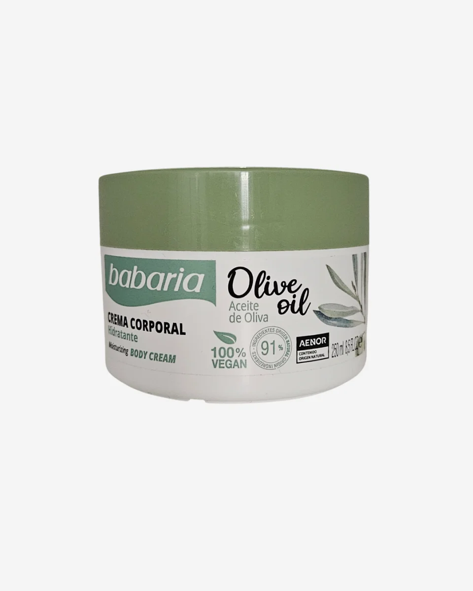 Crème corporelle huile d'olive vegan - Babaria | Dîna Shop'