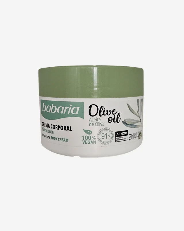 Crème corporelle huile d'olive vegan - Babaria | Dîna Shop'