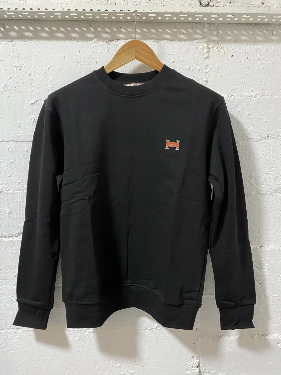 Hermes Paris Sweatshirt Black Metal H | MASSIMOLUXURYOUTLET