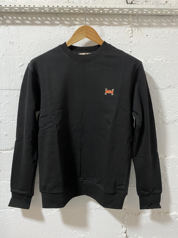 Hermes Paris Sweatshirt Black Metal H | 