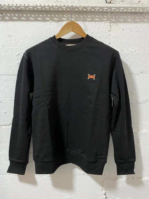 Hermes Paris Sweatshirt Black Metal H | MASSIMOLUXURYOUTLET