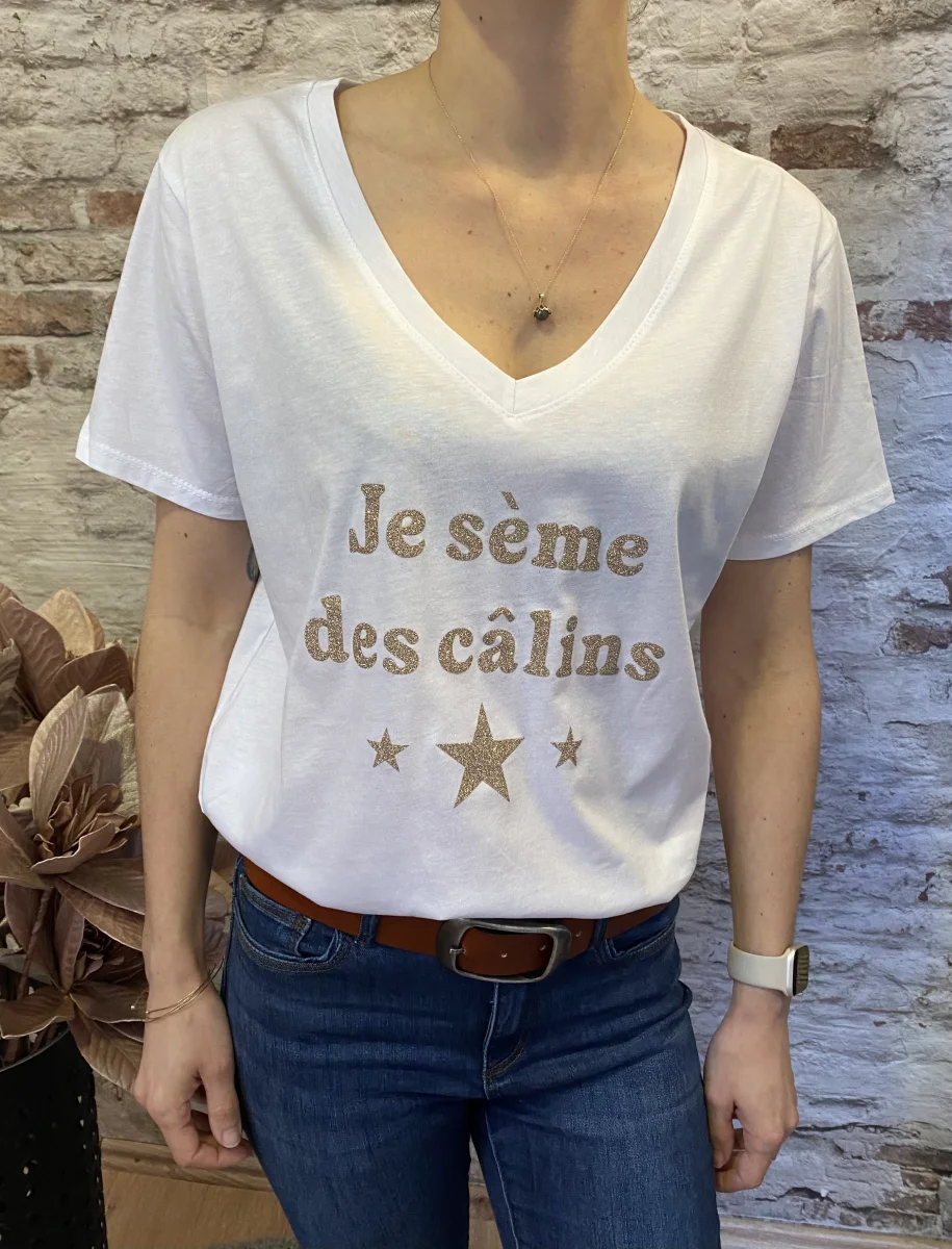 Tshirt je seme des câlins  | Jus de coco 