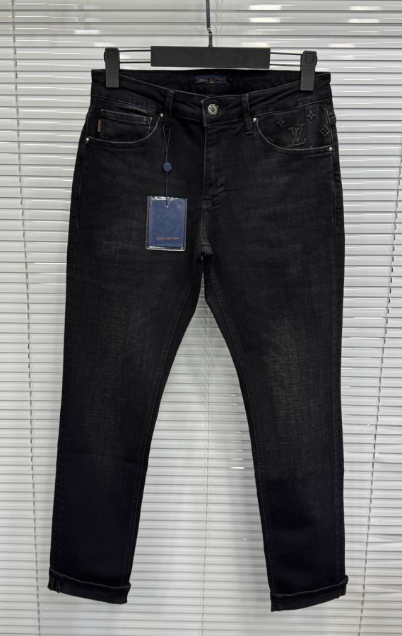 Louis Vuitton Denim Pants Black/Black | 