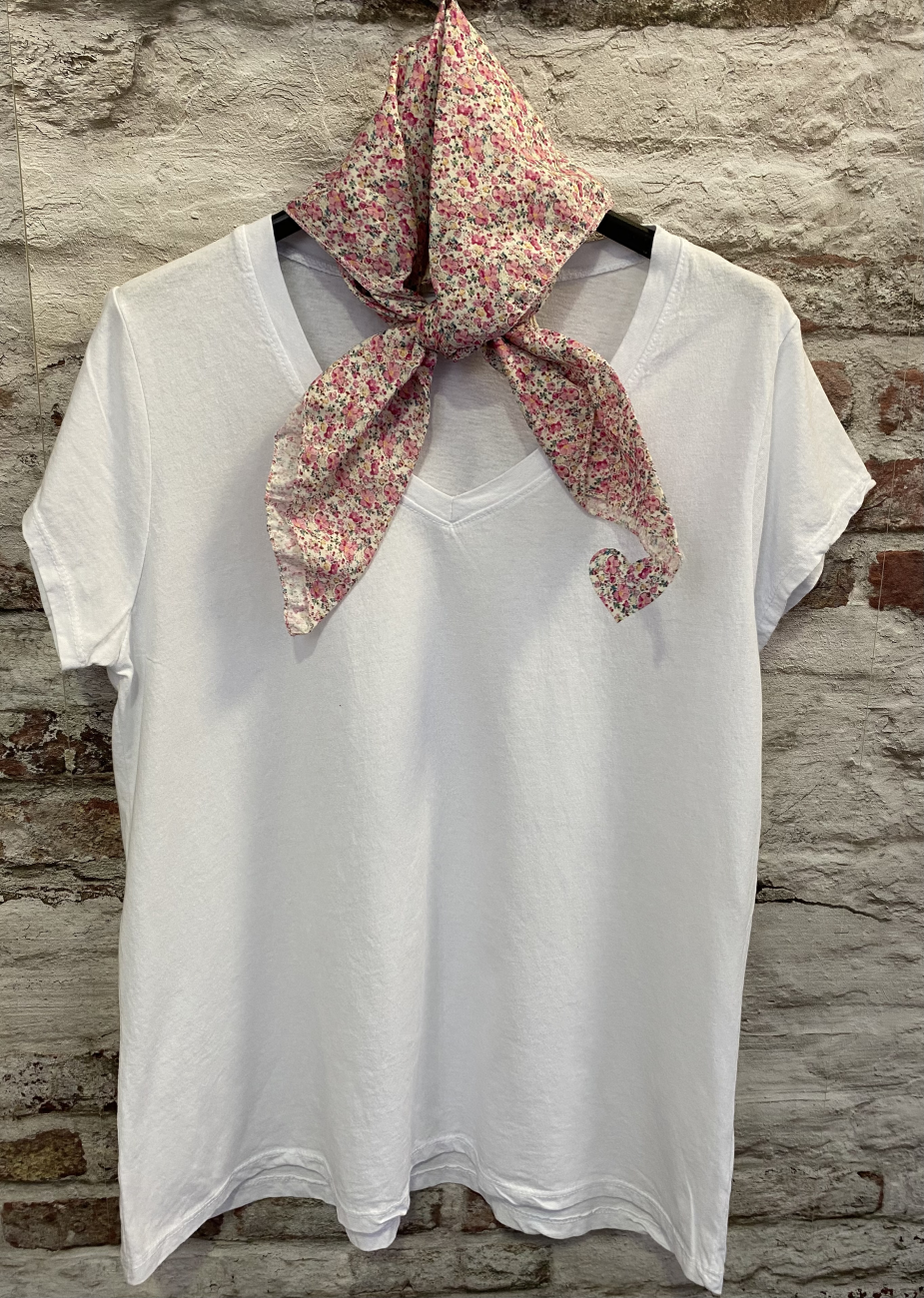 Tee shirt coeur foulard | Jus de coco 