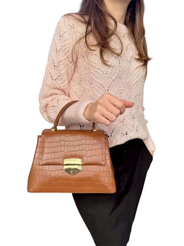 Kylian Croco Camel | Sac'ré