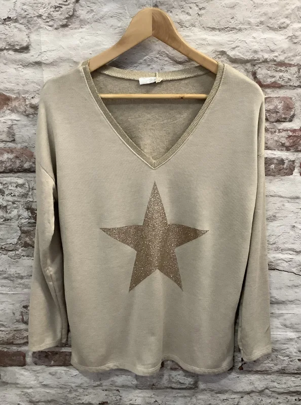 Pull étoile col doré | Jus de coco 