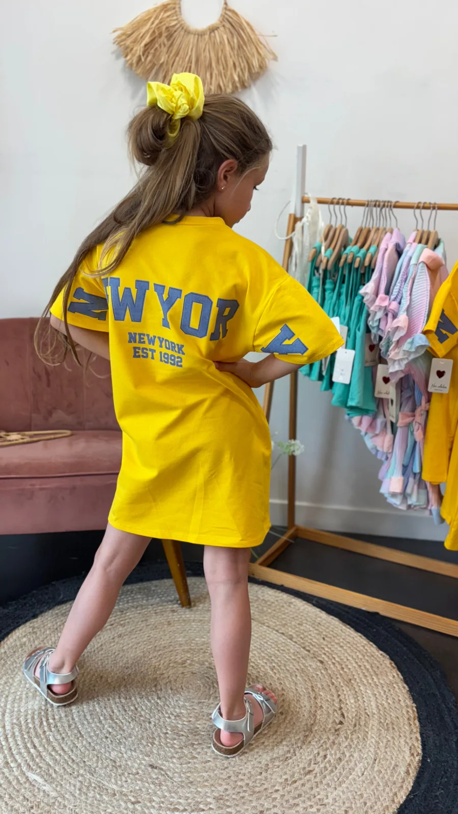 Robe sweat jaune  | Lena in Love 