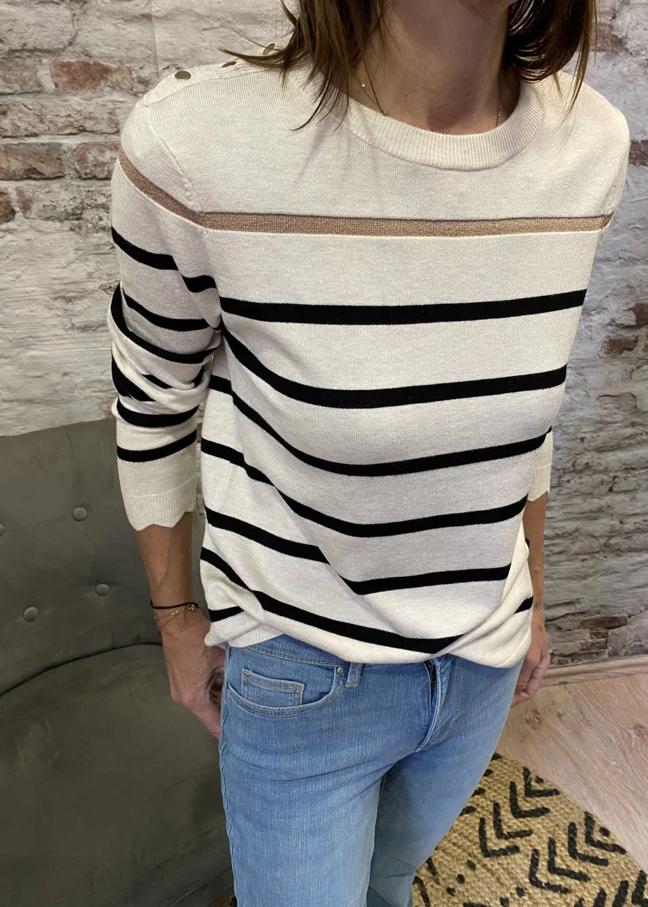 Pull rayé  | Jus de coco 