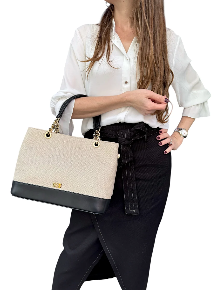 Tamar Lin Beige Noir | Sac'ré