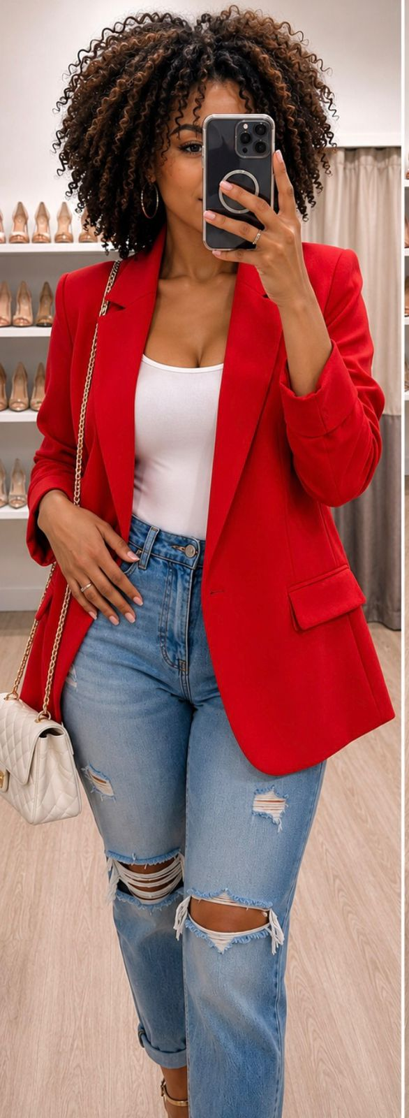 Veste manches frisé | Pink Corner 974