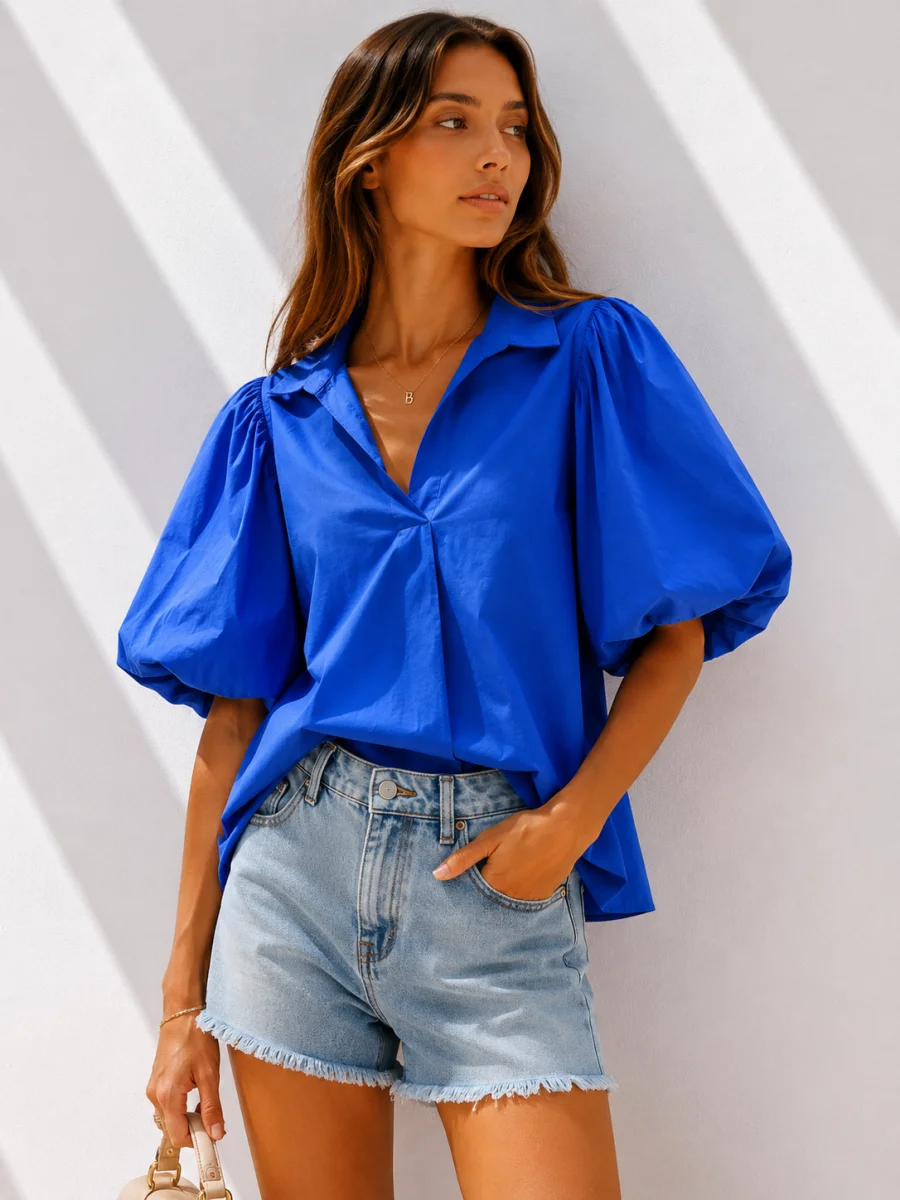 Grace Puff Blouse | Salsa Color