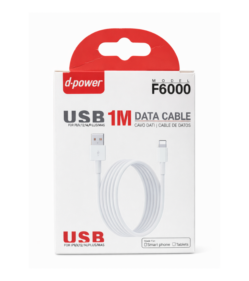CÂBLE LIGHTNING IPHONE (1M) F6000 | Beauty phone 