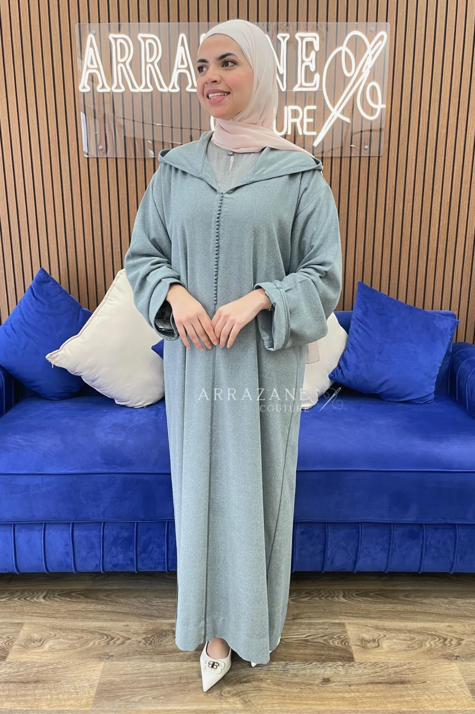 Djellaba Cachemire eakidat Gris | CasaZaz