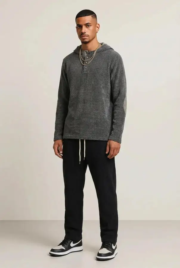 Felpa Uomo con Cappuccio in Ciniglia | GIMARK