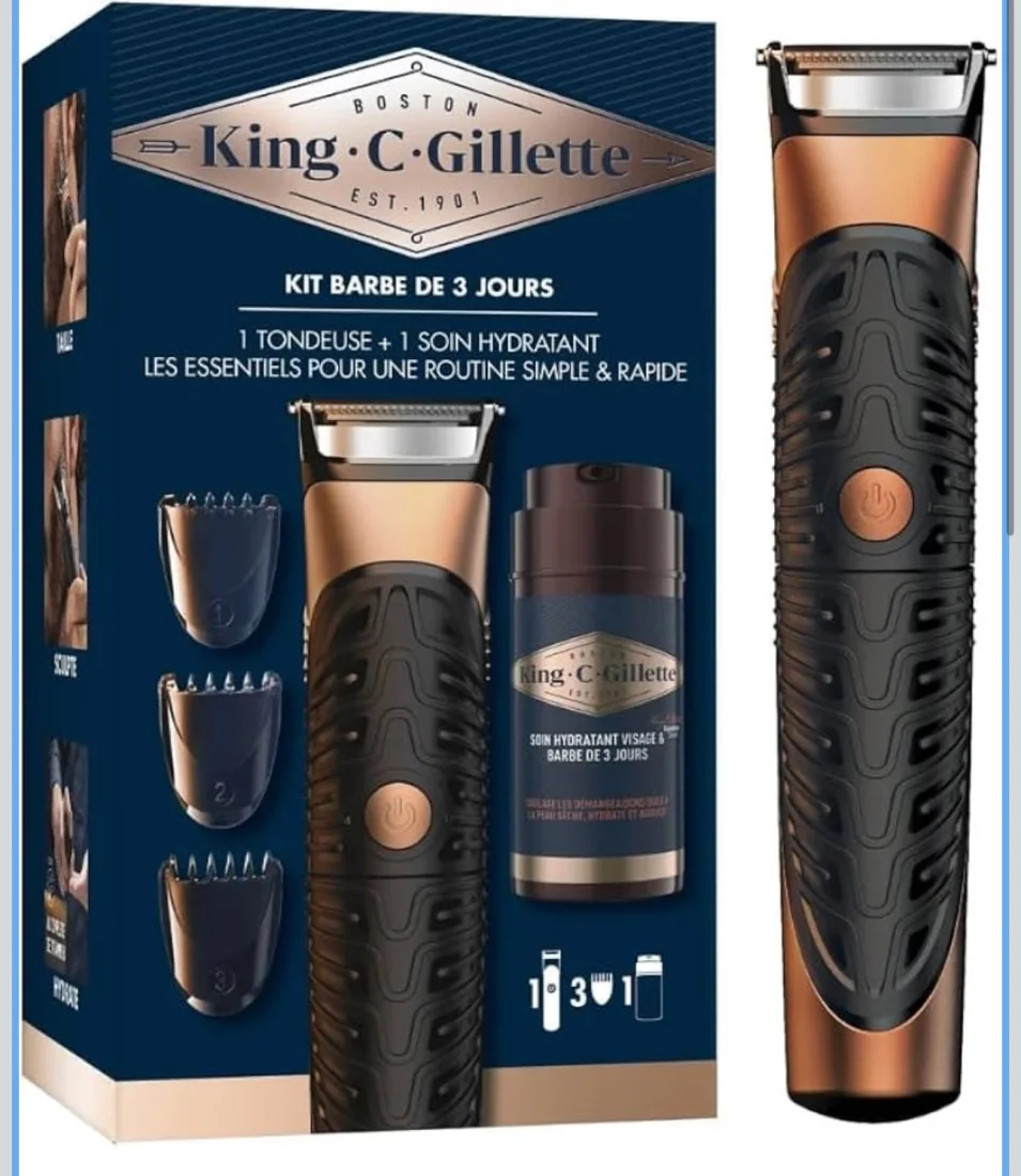 King C. Gillette kit tondeuse barbe soin hydratant | Miniprix