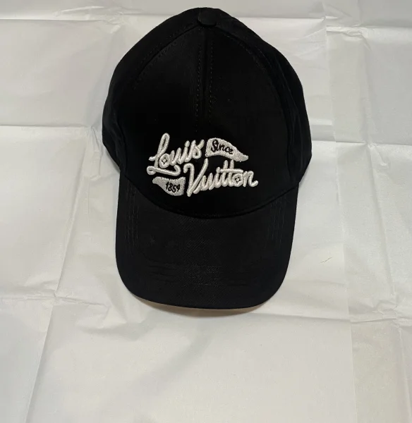 Louis Vuitton Cap Black Print | MASSIMOLUXURYOUTLET