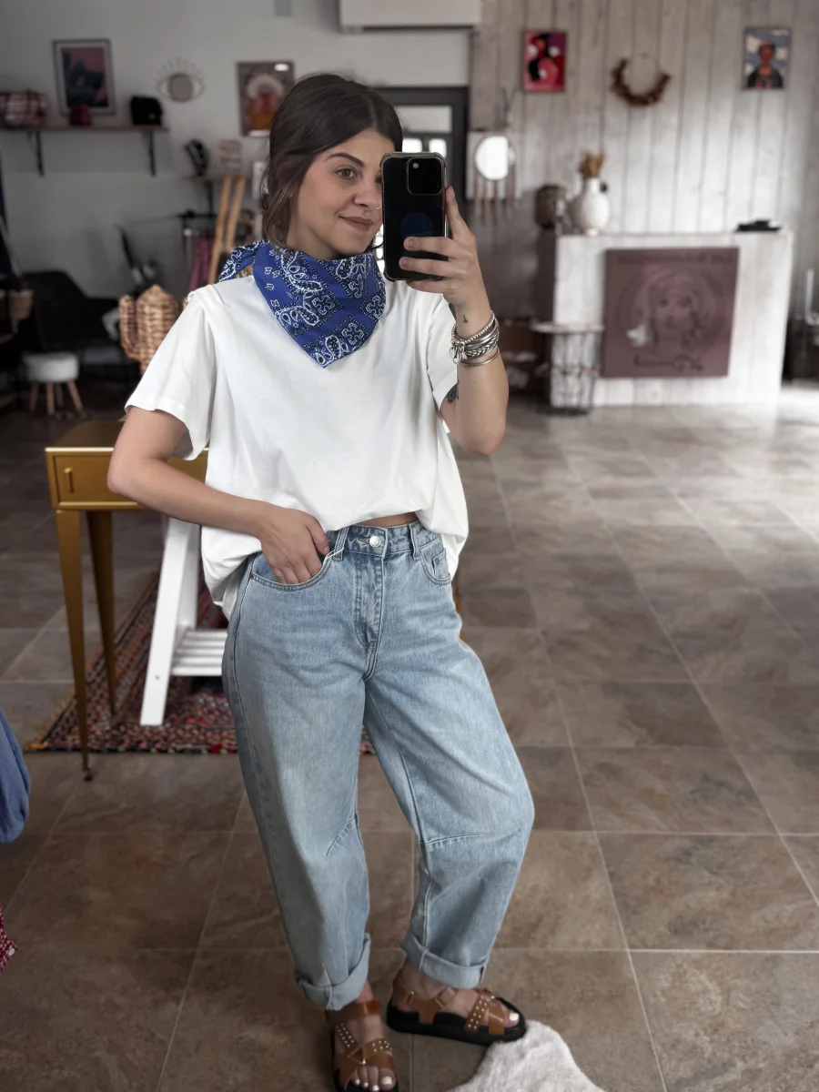 Tee-shirt BANDANA bleu | Les bohemiennes Le Bouscat