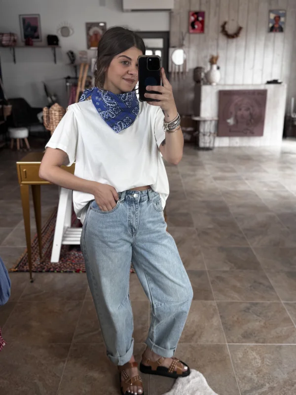 Tee-shirt BANDANA bleu | Les bohemiennes Le Bouscat