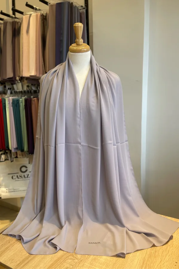 Chale Crêpe Uni Gris | CasaZaz