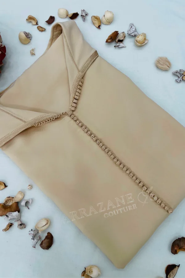 Djellaba Crêpe Berchman Jaune Banan | CasaZaz