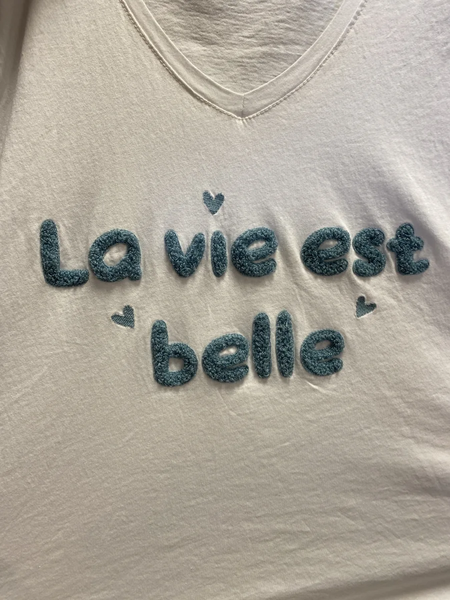 Tee shirt la vie est belle | Jus de coco 
