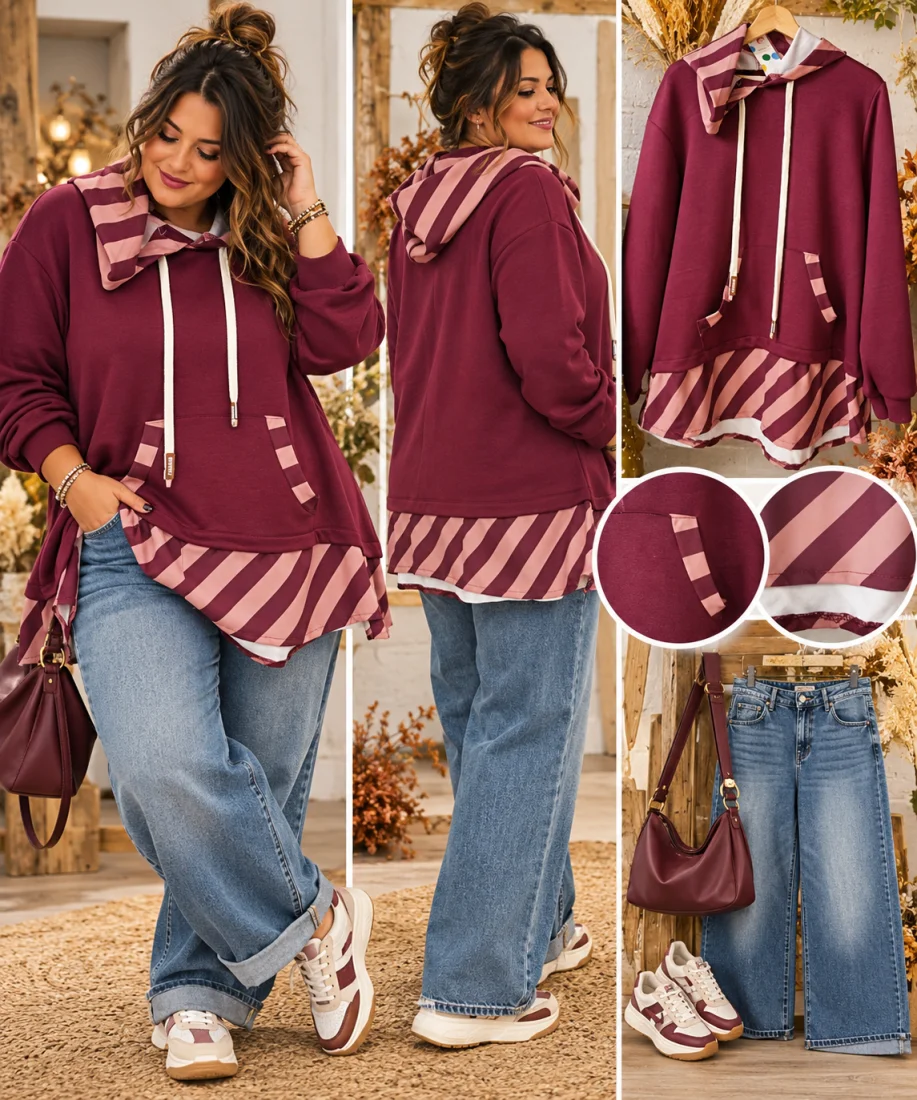 Sweat " alice" bordeaux 42 au 52 | Les Chics Filles by Sab