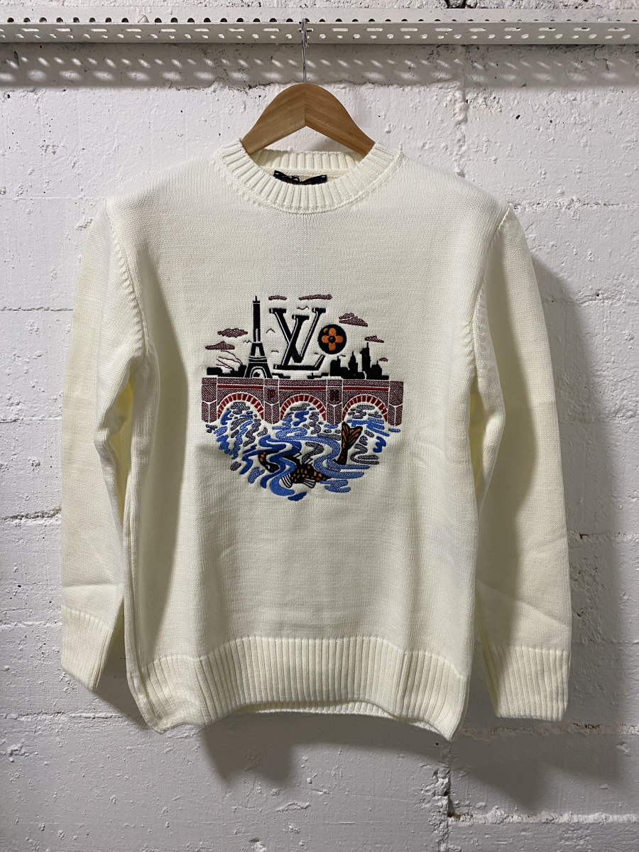 Louis Vuitton Sweater White | MASSIMOLUXURYOUTLET