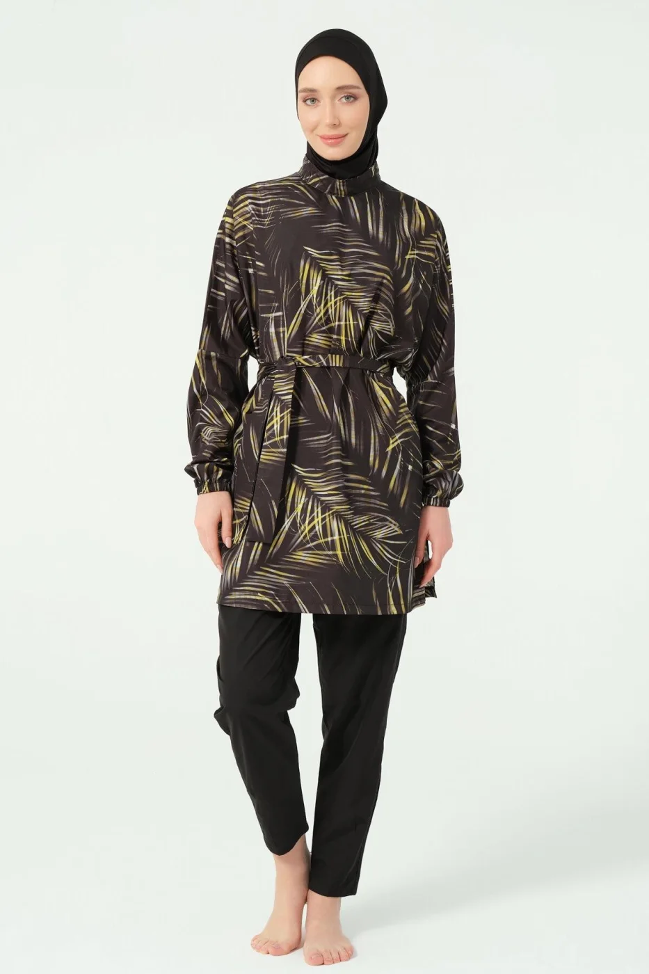 Burkini Lycra Noir Jaune | CasaZaz