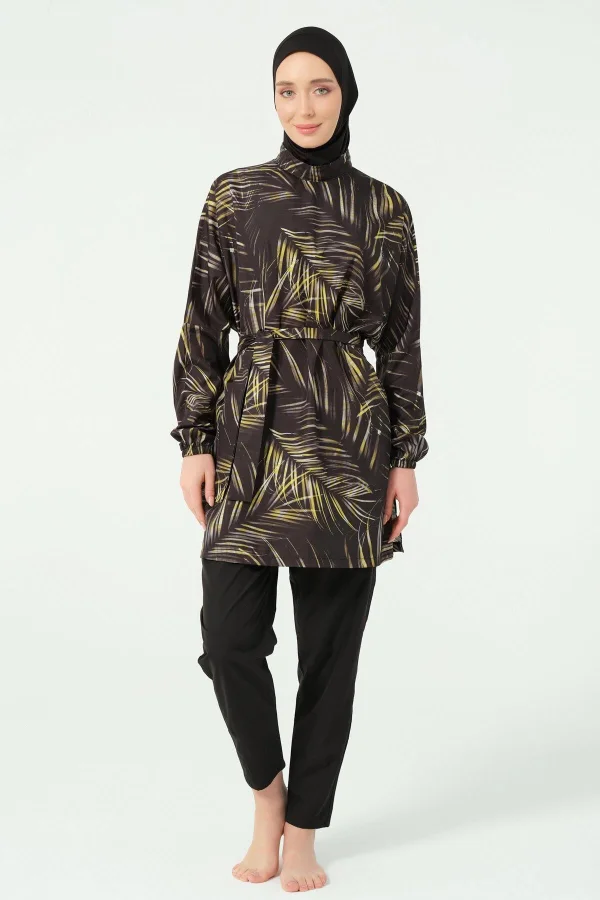 Burkini Lycra Noir Jaune | CasaZaz