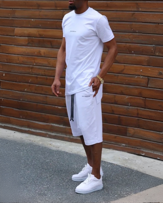 ENSEMBLE SUPRÊME 2 ÉTÉ BLANC - T-SHIRT OVERSIZE ET SHORT - NIII   | AMCOSMETIK