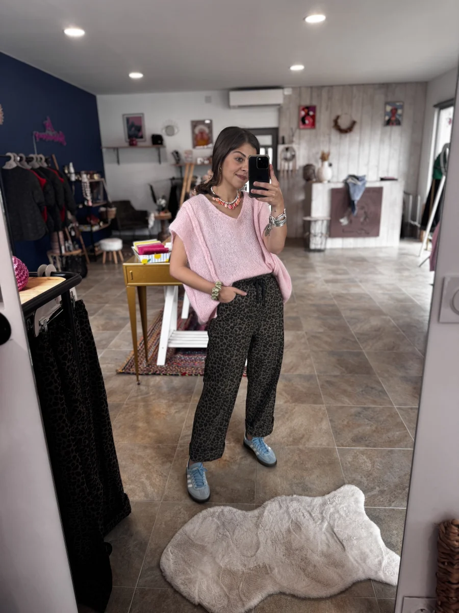 Pull ÉNORA rose bébé  | Les bohemiennes Le Bouscat