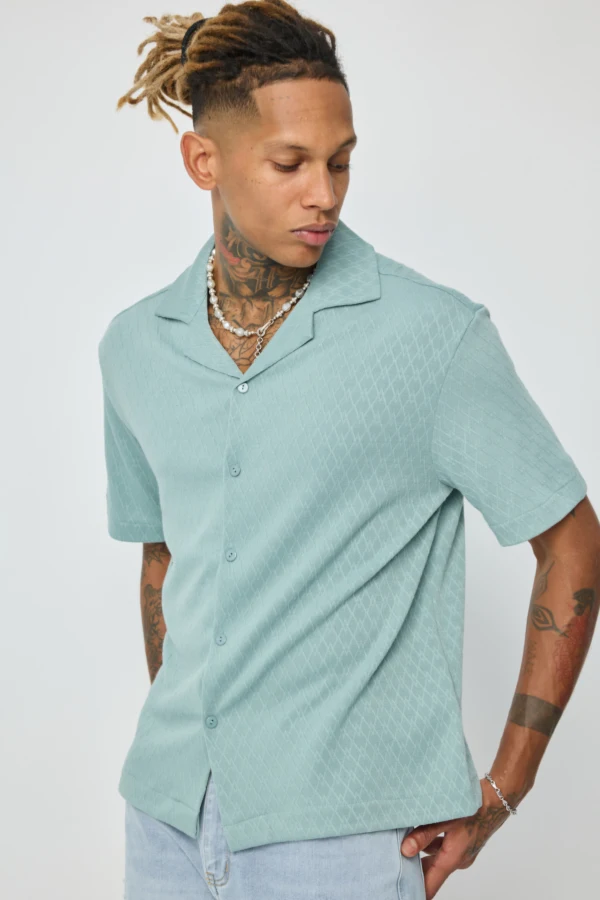 Camisa Havaiana Riviera Verde Claro | definne