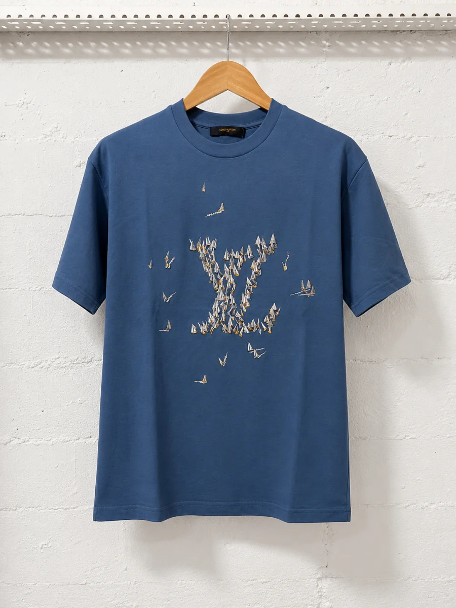 Louis Vuitton T-Shirt Navy Blue  | MASSIMOLUXURYOUTLET