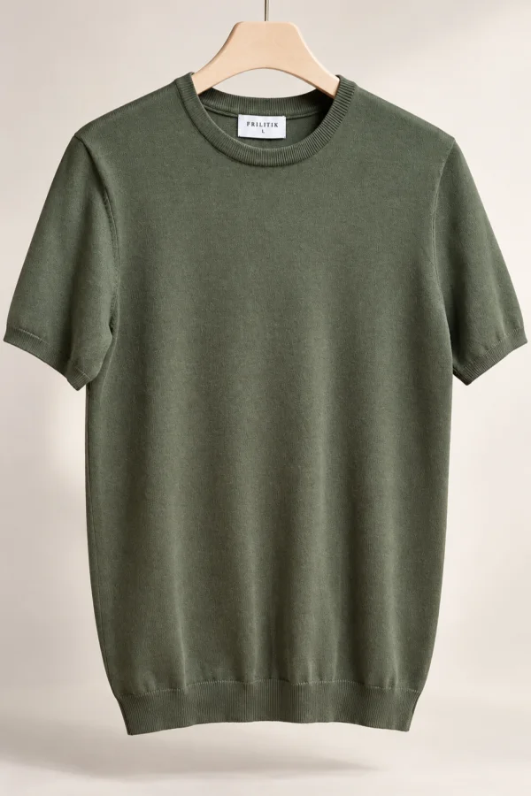 T-Shirt de Malha Frilivin em Verde Gucci Cod.705 | definne