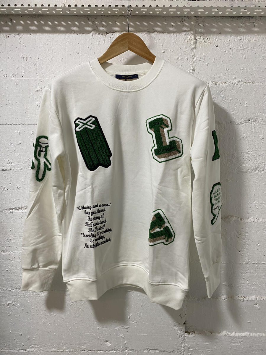 Louis Vuitton Sweatshirt White/Green  | MASSIMOLUXURYOUTLET