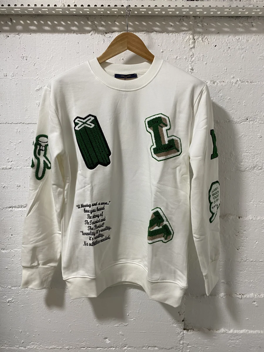 Louis Vuitton Sweatshirt White/Green  | MASSIMOLUXURYOUTLET