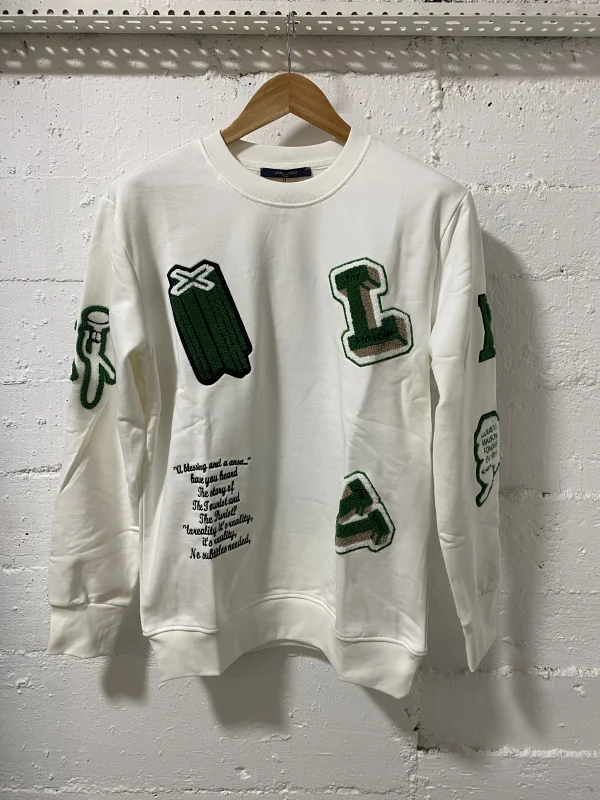 Louis Vuitton Sweatshirt White/Green  | MASSIMOLUXURYOUTLET