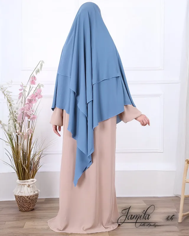 KHIMAR 2 VOILES EN MICROFIBRE ROYAL – LÉGER, FLUIDE ET ÉLÉGANT | AMCOSMETIK