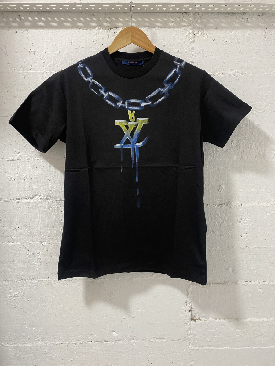 Louis Vuitton Monogram Piquet T-Shirt Black  | MASSIMOLUXURYOUTLET