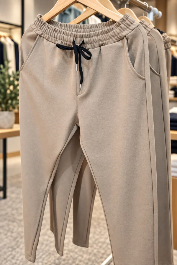 Calça Jogger tecido técnico Beje Cod.906 | definne
