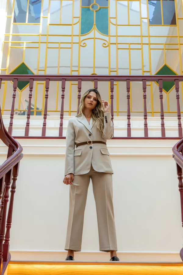 Fato com Cinto Moda Ana | Sublime Moda Feminina
