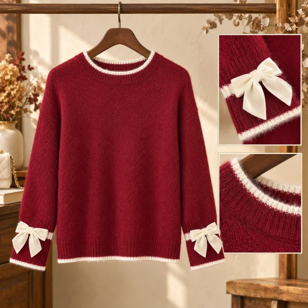 Pull " céleste " bordeaux 38 au 48 | Les Chics Filles by Sab