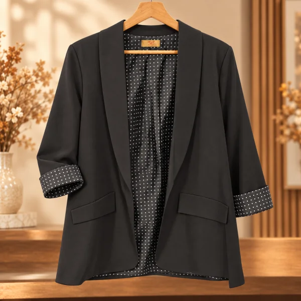 Blazer " charlize" noir 40 au 50 | Les Chics Filles by Sab