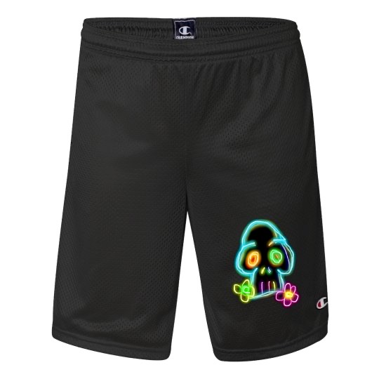💠NFT NEON SKULL 1💠 CHAMPION MESH SHORTS WITH POCKETS | 💠 ℕ𝔽𝕋 𝕄𝕖𝕣𝕔𝕙 💠🎃