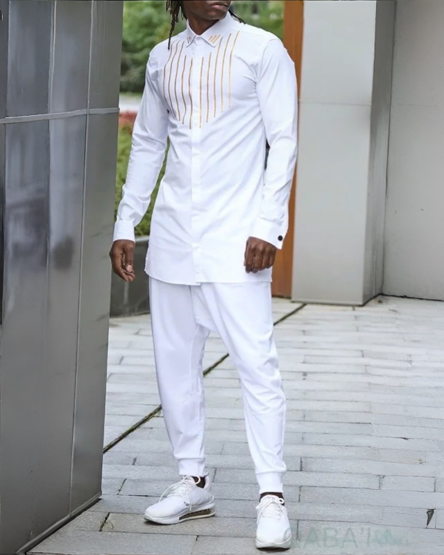 CHEMISE LONGUE GAUFRÉE SIMPLE - BLANC | AMCOSMETIK