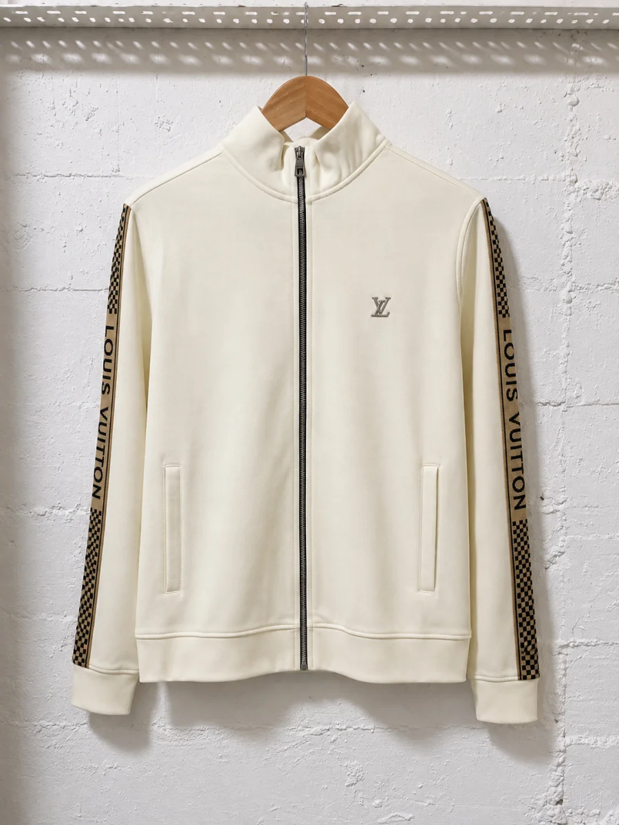Louis Vuitton Full Zip Track Jacket Crafted Cream | 