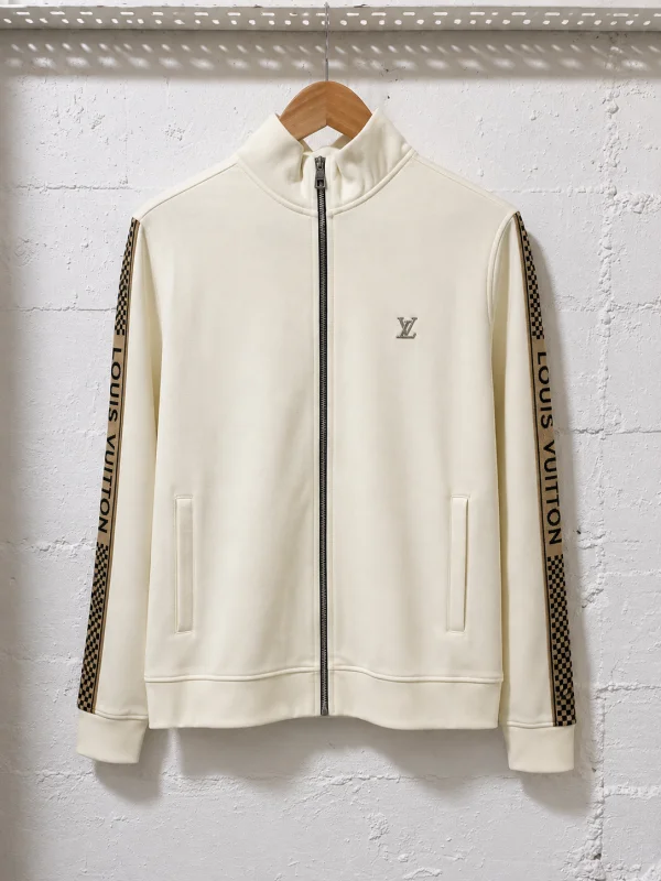 Louis Vuitton Full Zip Track Jacket Crafted Cream | 