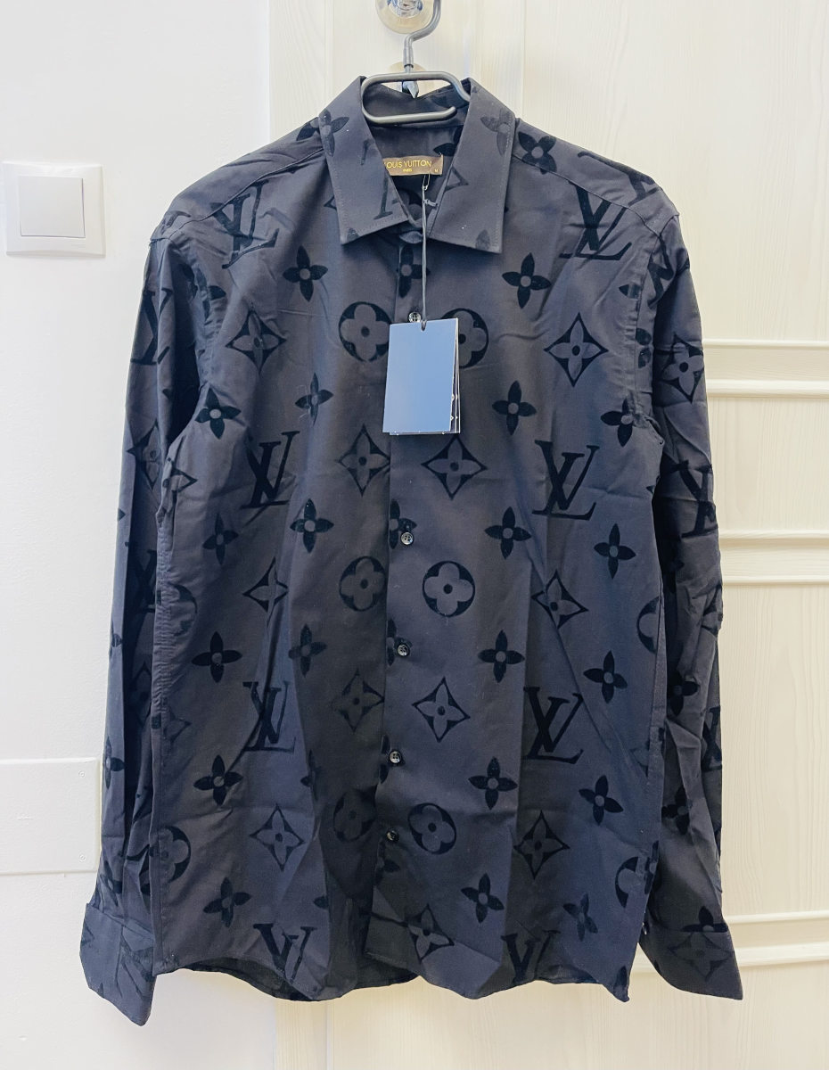Louis Vuitton Shirt LV Monogram Black | MASSIMOLUXURYOUTLET